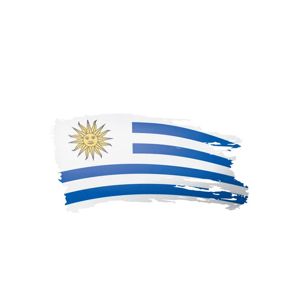 Bandeira do Uruguai, ilustração vetorial sobre fundo branco —  Vetores de Stock