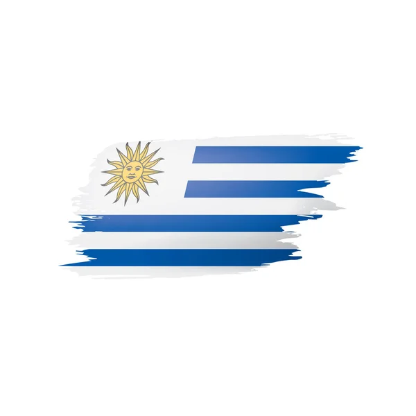 Uruguay vlag, vector illustratie op een witte achtergrond — Stockvector