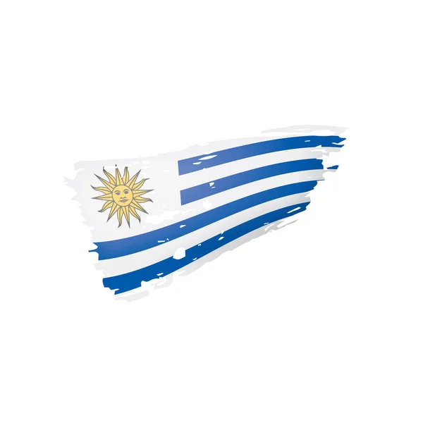 Bandeira do Uruguai, ilustração vetorial sobre fundo branco — Vetor de Stock