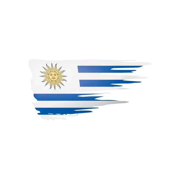 Bandera de Uruguay, ilustración vectorial sobre fondo blanco — Archivo Imágenes Vectoriales