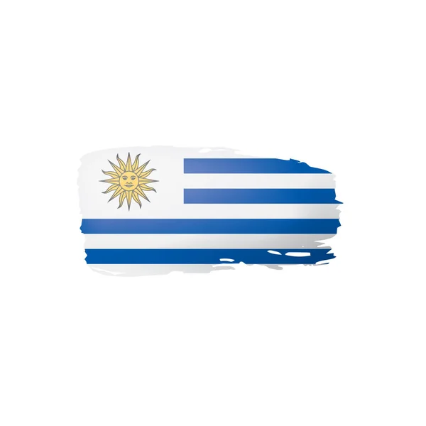 Прапор Уругваю, малюнок на білому тлі. — стоковий вектор