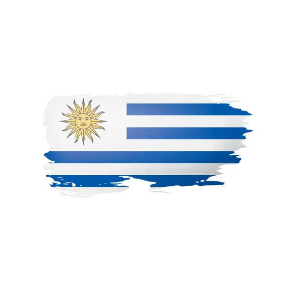 Bandera de Uruguay, ilustración vectorial sobre fondo blanco — Archivo Imágenes Vectoriales