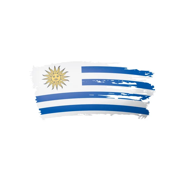 Drapeau Uruguay, illustration vectorielle sur fond blanc — Image vectorielle