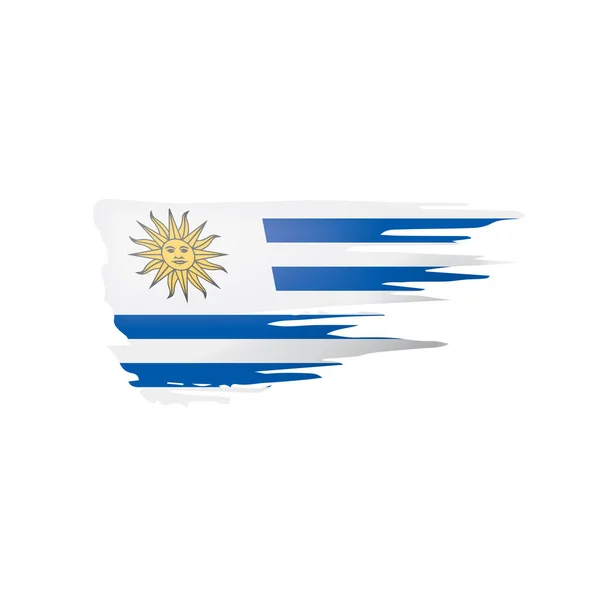 Bandera de Uruguay, ilustración vectorial sobre fondo blanco — Archivo Imágenes Vectoriales