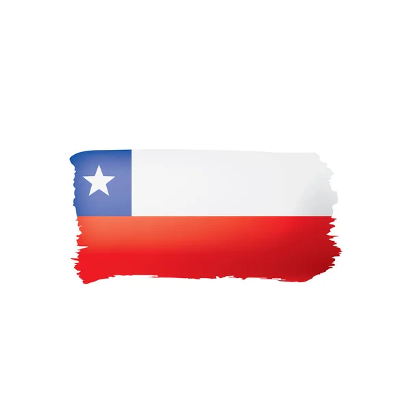 Bandera de Chile, ilustración vectorial sobre fondo blanco — Archivo Imágenes Vectoriales