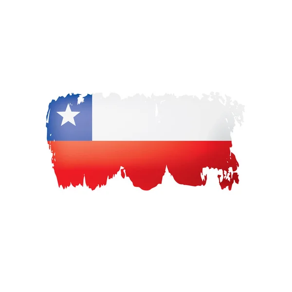 Chile flag, vector illustration on a white background — Stock Vector