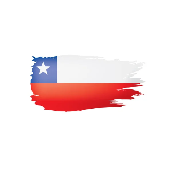 Bandera de Chile, ilustración vectorial sobre fondo blanco — Vector de stock