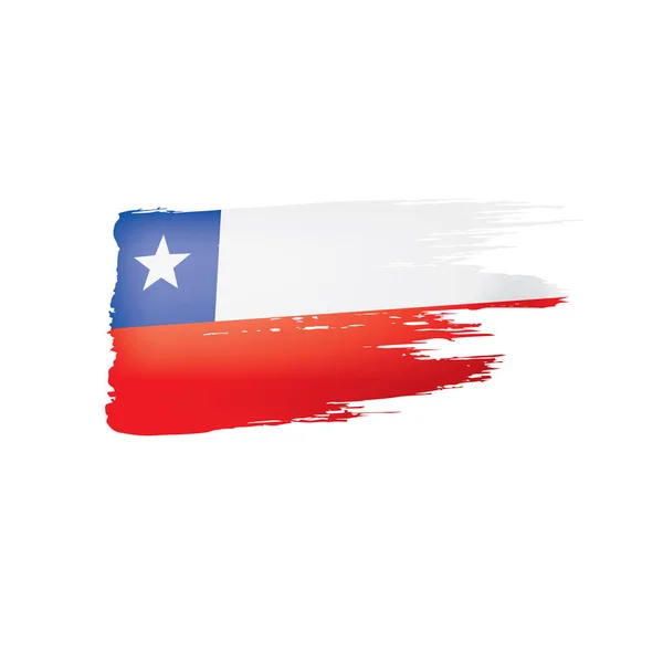 Bandera de Chile, ilustración vectorial sobre fondo blanco — Vector de stock