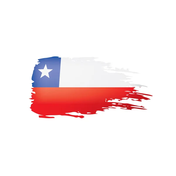 Bandera de Chile, ilustración vectorial sobre fondo blanco — Vector de stock