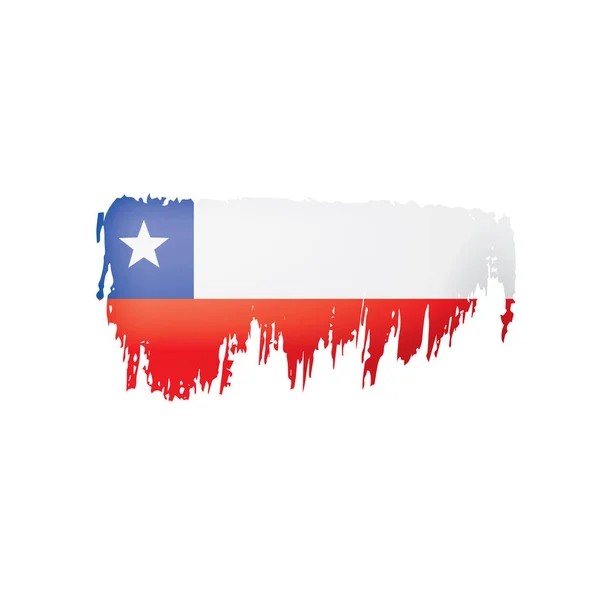 Bandera de Chile, ilustración vectorial sobre fondo blanco — Archivo Imágenes Vectoriales