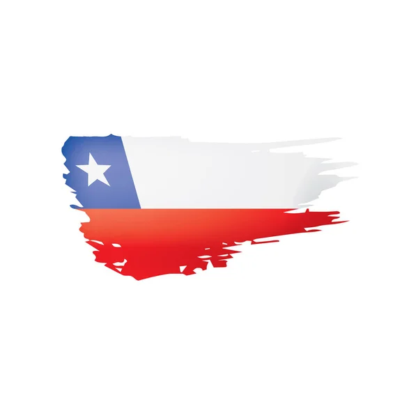 Drapeau du Chili, illustration vectorielle sur fond blanc — Image vectorielle