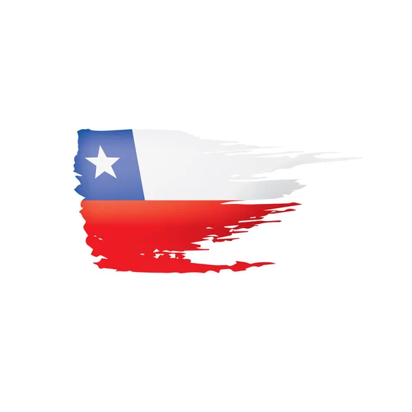 Bandera de Chile, ilustración vectorial sobre fondo blanco — Vector de stock