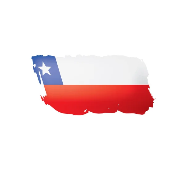 Drapeau du Chili, illustration vectorielle sur fond blanc — Image vectorielle