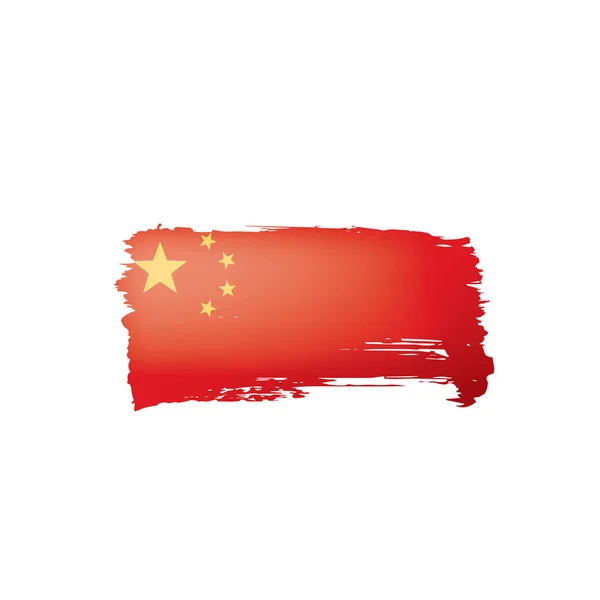 Kina flag, vektor illustration på en hvid baggrund – Stock-vektor