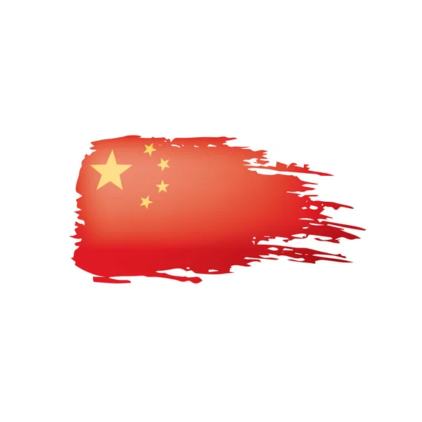 China-Flagge, Vektorabbildung auf weißem Hintergrund — Stockvektor