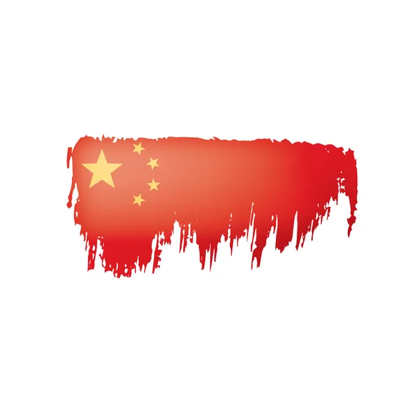 Bandeira da China, ilustração vetorial sobre um fundo branco — Vetor de Stock