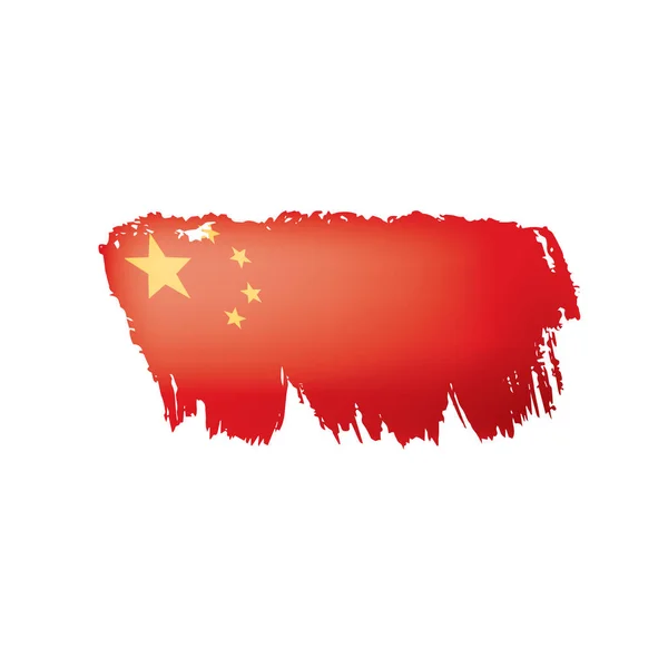 Bandeira da China, ilustração vetorial sobre um fundo branco — Vetor de Stock