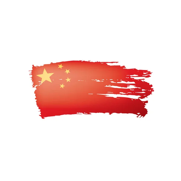 Bandera de China, ilustración vectorial sobre fondo blanco — Vector de stock