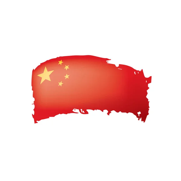 Bandeira China Ilustração Vetorial Sobre Fundo Branco — Vetor de Stock