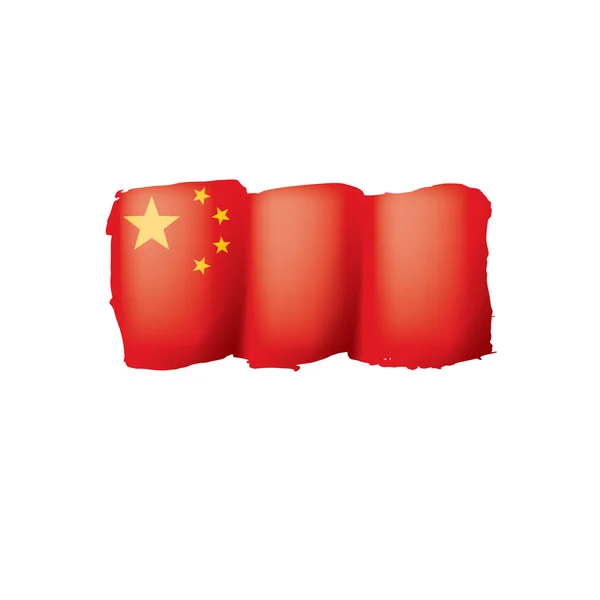 Čína vlajka, vektorové ilustrace na bílém pozadí — Stockový vektor