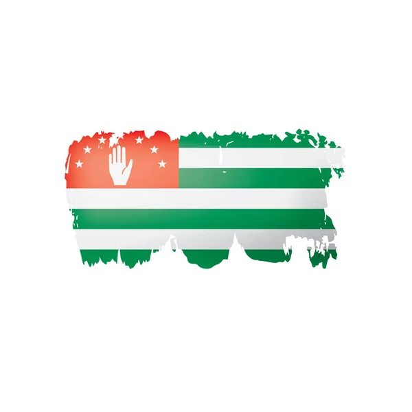 Bandera de Abjasia, ilustración vectorial sobre fondo blanco — Vector de stock