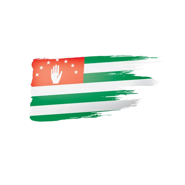 阿布哈兹国旗，白色背景上的矢量插图 — 图库矢量图片