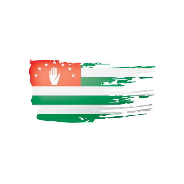 Abchazien flagga, vektor illustration på en vit bakgrund — Stock vektor