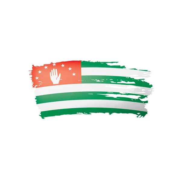 Abchazien Flagga Vektor Illustration Vit Bakgrund — Stock vektor