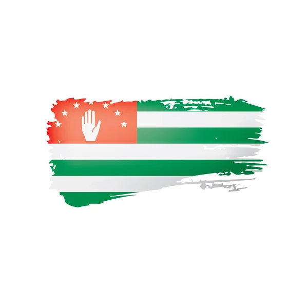Abchazien flagga, vektor illustration på en vit bakgrund — Stock vektor