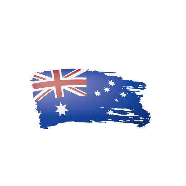 Bandera de Australia, ilustración vectorial sobre fondo blanco — Archivo Imágenes Vectoriales