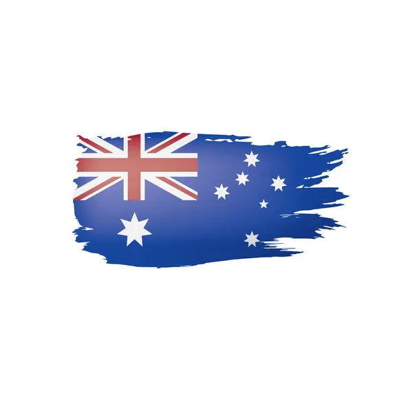 Флаг Австралии, векторная иллюстрация на белом фоне — стоковый вектор