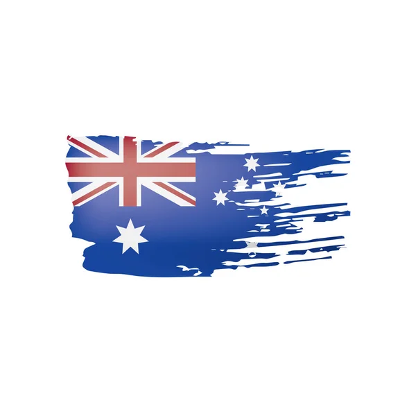 Australia bandiera, illustrazione vettoriale su sfondo bianco — Vettoriale Stock