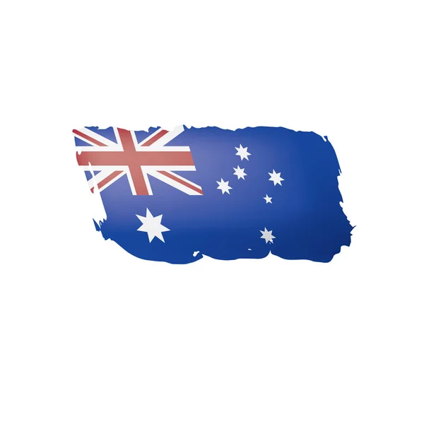 Bandera de Australia, ilustración vectorial sobre fondo blanco — Vector de stock