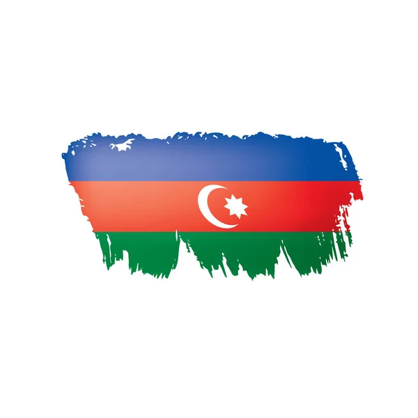 Σημαία Αζερμπαϊτζάν, διανυσματική απεικόνιση σε λευκό φόντο — Διανυσματικό Αρχείο
