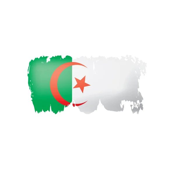 Drapeau Algérie, illustration vectorielle sur fond blanc — Image vectorielle