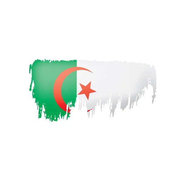 Σημαία Αλγερίας, διανυσματική απεικόνιση σε λευκό φόντο — Διανυσματικό Αρχείο