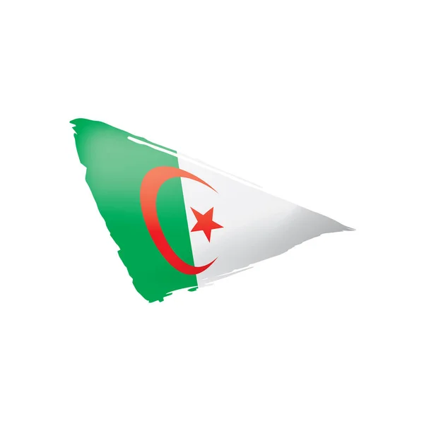 Bandeira da Argélia, ilustração vetorial sobre um fundo branco —  Vetores de Stock