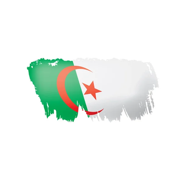 Drapeau Algérie, illustration vectorielle sur fond blanc — Image vectorielle