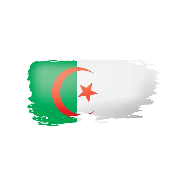 Drapeau Algérie, illustration vectorielle sur fond blanc — Image vectorielle