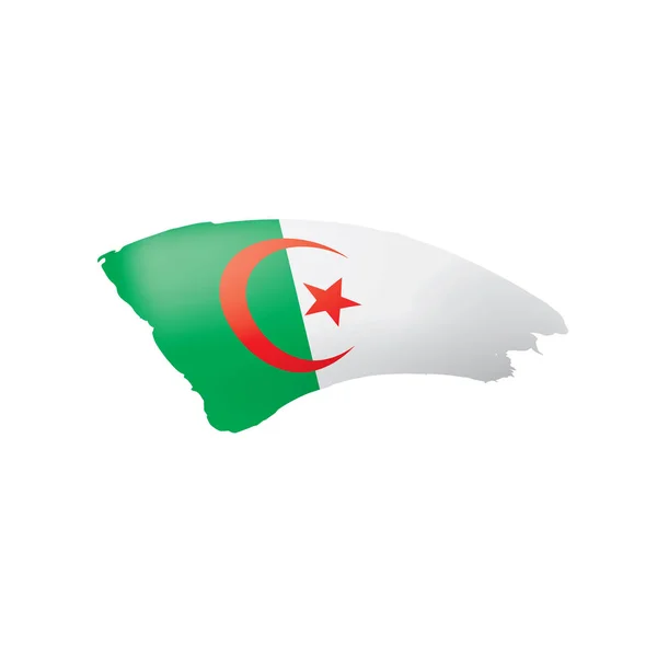 Drapeau Algérie, illustration vectorielle sur fond blanc — Image vectorielle