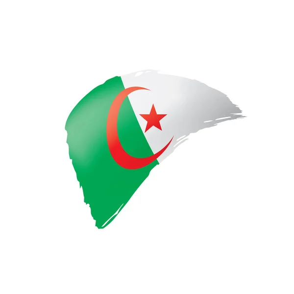 Drapeau Algérie, illustration vectorielle sur fond blanc — Image vectorielle