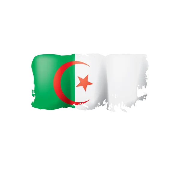 Drapeau Algérie, illustration vectorielle sur fond blanc — Image vectorielle