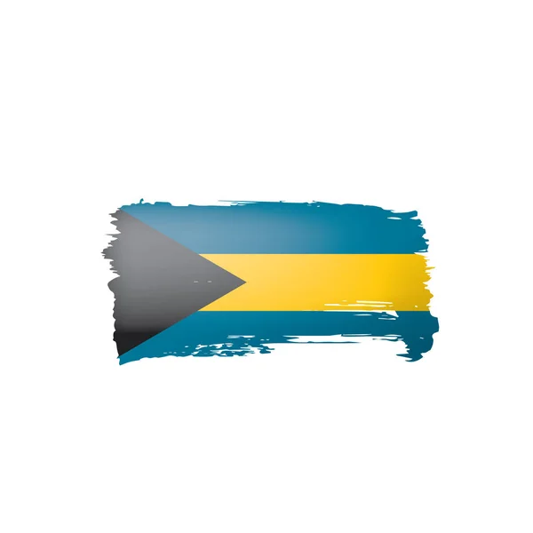 Drapeau des Bahamas, illustration vectorielle sur fond blanc — Image vectorielle