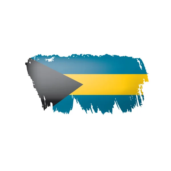 Bahamas flag, vector illustration on a white background — Stock Vector