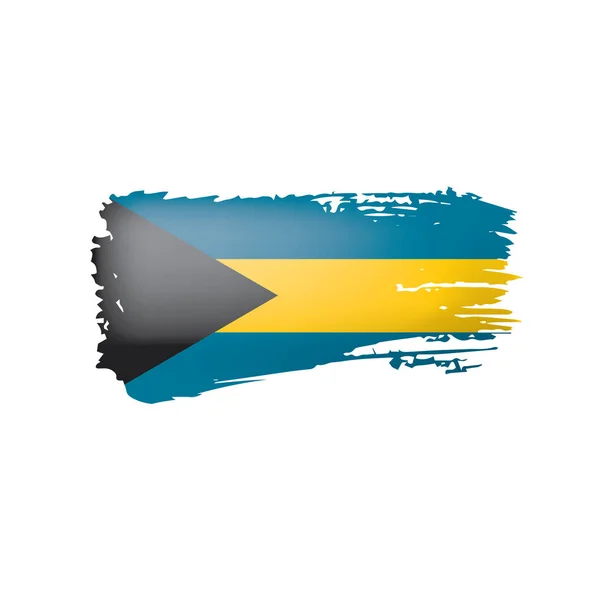 Bahamas Flagge, Vektorabbildung auf weißem Hintergrund — Stockvektor