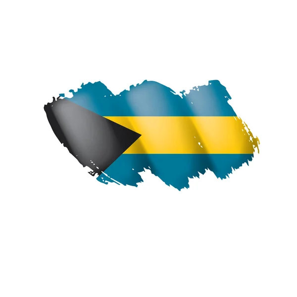 Bandeira das Bahamas, ilustração vetorial sobre um fundo branco —  Vetores de Stock