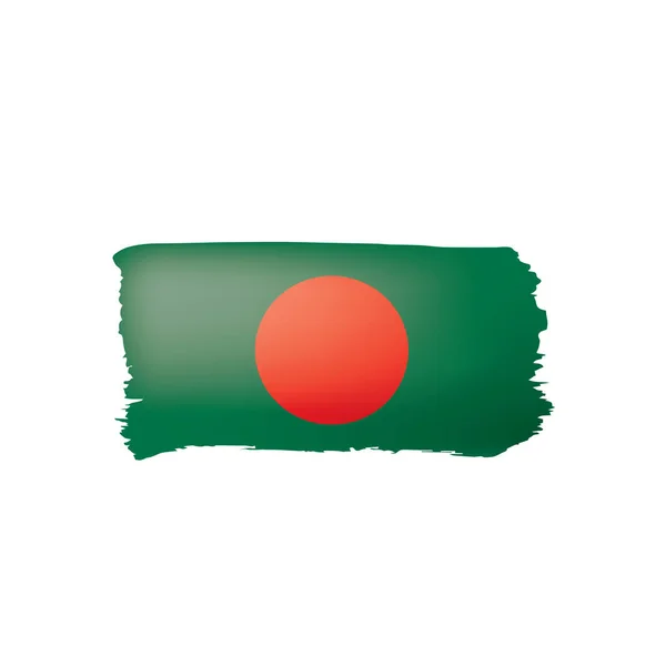 Bangladesh flagga, vektor illustration på en vit bakgrund — Stock vektor