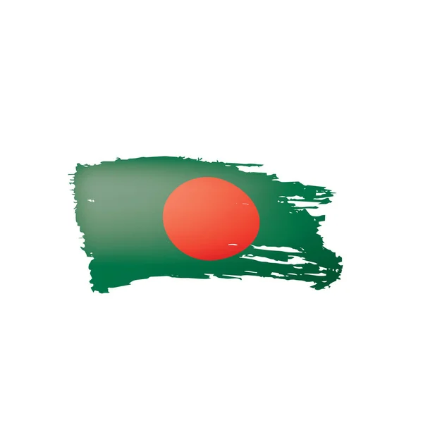 Σημαία Μπαγκλαντές, διανυσματική απεικόνιση σε λευκό φόντο — Διανυσματικό Αρχείο