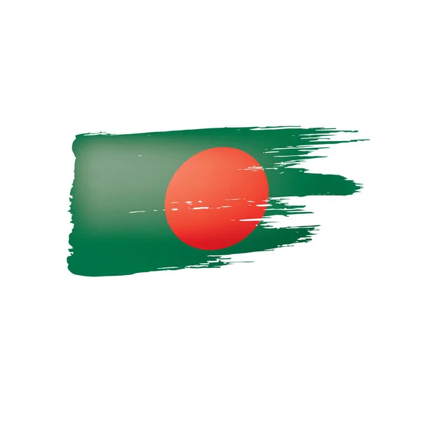 Bandera de Bangladesh, ilustración vectorial sobre fondo blanco — Vector de stock