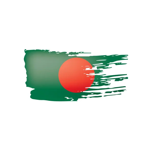 Drapeau du Bangladesh, illustration vectorielle sur fond blanc — Image vectorielle